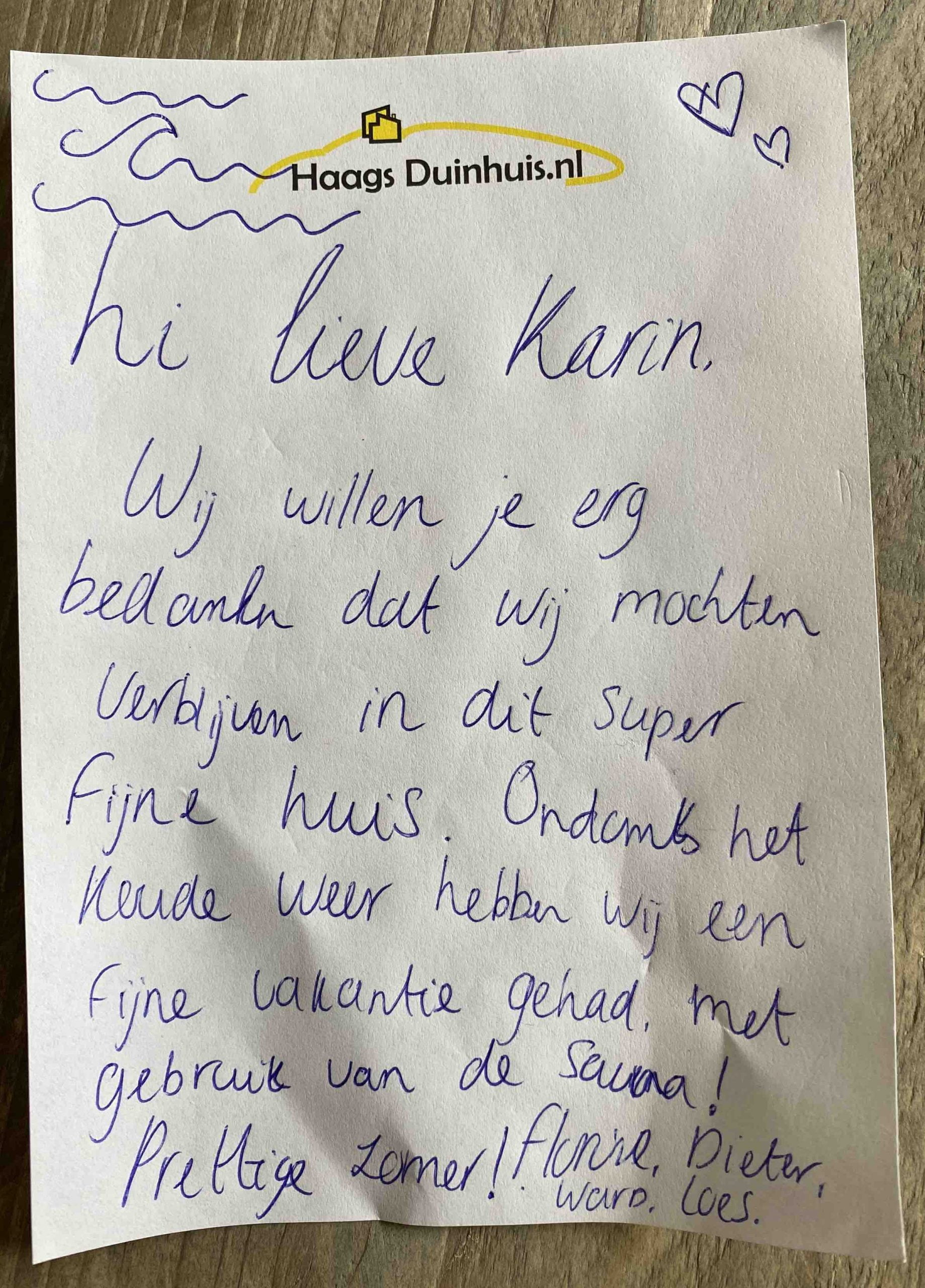 Ervaringen HaagsDuinhuis